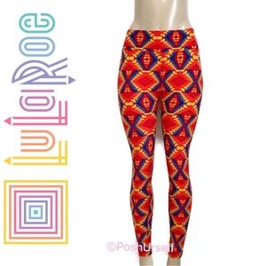 LulaRoe super soft yellow orange red blue leggings
